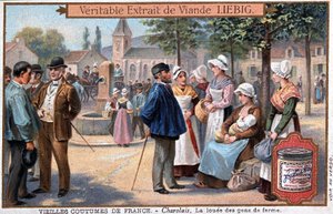 Die gepachtete Bauernfamilie im Charolais von Unknown artist