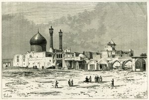 Das Grab von Fatma in Koum, geätzt von Taylor, nach einem Foto, zur Illustration der Geschichte „Persien, Chaldäa und Susiane“ in den Jahren 1881-82, von Jane Dieulafoy (geb. Magre) von Unknown artist