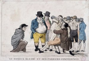 Der verwundete Boxer und seine besiegten Gegner - 19. Jahrhundert, Carnavalet von Unknown artist