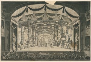 Theaterinnenraum mit Aufführung