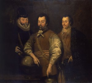 Thomas Cavendish, Sir Francis Drake und Sir John Hawkins von Unknown artist