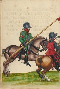 Drei Reiter in Rüstung aus der Zeit von Kaiser Sigismund