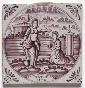 Fliese - Alttestamentliche Szene von Unknown artist
