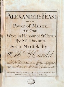 Titelseite der Partitur von Alexander