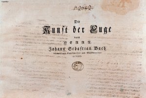 Titelseite der Partitur von Die Kunst der Fuge, von Johann Sebastian Bach von Unknown artist