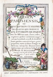 Titelseite des 1. Bandes, Flora Parisiensis oder Beschreibungen und Abbildungen der Pflanzen, die um Paris wachsen