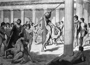 Training junger griechischer Athleten für die panathenäischen Spiele von Unknown artist