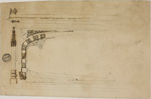 Unvollendete Zeichnung eines Grabmals von Unknown artist