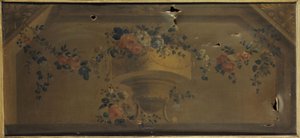 Blumenvase in einer Nische. Zwischen 1769 und 1789 von Unknown artist