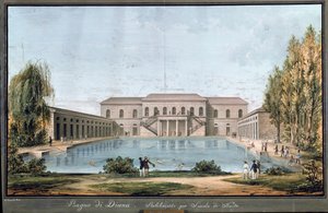 Ansicht des Diana-Bades, erstes italienisches Schwimmbad, in Mailand von Unknown artist
