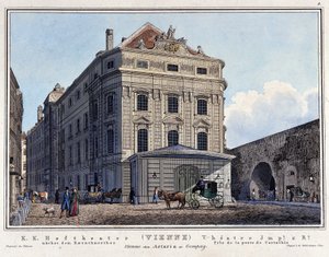 Ansicht des National Hoftheaters in Wien im 19. Jahrhundert von Unknown artist