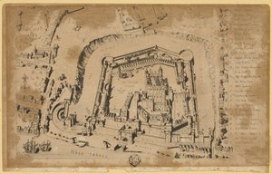 Ansicht des Tower of London im Jahr 1553