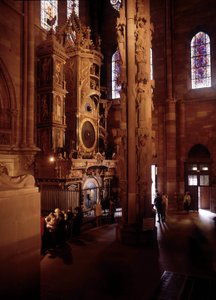 Ansicht der astronomischen Uhr der Kathedrale von Straßburg. Bas-Rhin (67) von Unknown artist