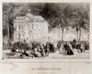 Ansicht des Schlosses Chateau Rouge, das für Gabrielle d