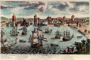 Ansicht der Stadt und des Hafens von La Rochelle, Frankreich