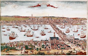 Ansicht der Stadt London und der Themse (Gravur) von Unknown artist