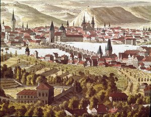 Ansicht der Stadt Prag im 18. Jahrhundert von Unknown artist