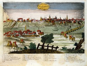 Ansicht der Stadt Warschau in Polen. Ende des 18. Jahrhunderts von Unknown artist
