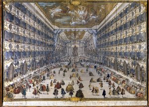 Ansicht des herzoglichen Theaters in Mailand am 28.5.1747 anlässlich des Festes zur Geburt von Erzherzog Leopold von Österreich. (Leopold II. von Habsburg-Lothringen) (1747-1792)