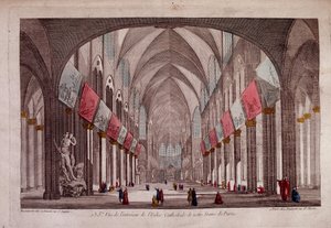 Ansicht des Inneren von Notre-Dame de Paris - optische Ansicht