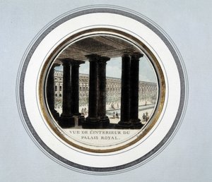 Ansicht des Inneren des Königspalastes - Gravur