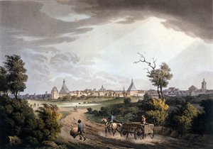 Ansicht der Umgebung der Stadt Leipzig in Deutschland um 1820