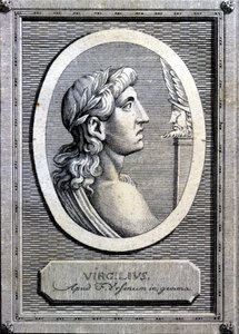 Virgil (70 - 19 v. Chr.), lateinischer Dichter. Gravur aus dem 18. Jahrhundert. von Unknown artist