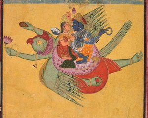 Vishnu und Lakshmi auf Garuda von Unknown artist