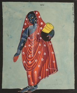 Vishnu in weiblicher Form von Mohini trägt Amrita für die Götter