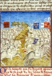Hundertjähriger Krieg: Schlacht von Poitiers - in „Große Chroniken von Saint-Denis“, Ende des 14. Jahrhunderts