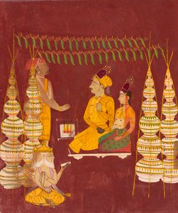 Hochzeitszeremonie mit Brahma anwesend von Unknown artist