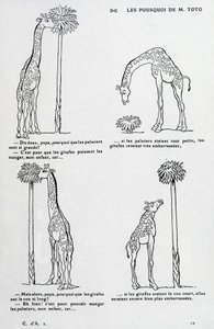 Warum von Herrn Toto: Warum die Palme so groß ist und warum die Giraffe so einen langen Hals hat. (komische Zeichnung zur Darwinschen Theorie) von Unknown artist