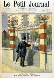 Zola-Fall - Urteilssitzung. Umschlag Le petit Journal, 07.08.1898. von Unknown artist