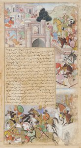 Die Belagerung von Bagdad durch Tahir, aus dem Tarikh-i-Alfi