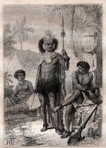Eingeborene der Marquesas-Inseln - Reise von Kapitän James Cook