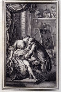 Der Tisch - in „Erzählungen und neue Verse“ von Jean La Fontaine, 1762 von Unknown artist