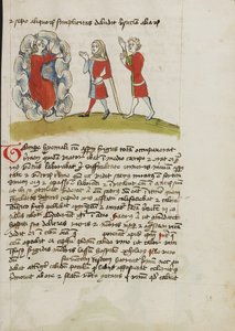 Ein Bote des Zeus und zwei Männer