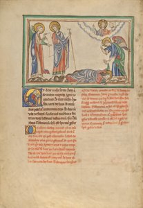 Der heilige Johannes betet zum Engel von Unknown artist/maker