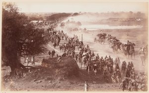 Eine Gebirgsbatterie auf dem Marsch während des Delhi Übungslagers