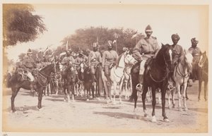 Zentralindische Kavallerie auf dem Marsch während des Übungslagers von Unknown photographer