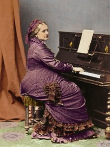 Clara Schumann (1819-1896), deutsche Pianistin und Komponistin, am Klavier - Porträt von Clara Schumann (1819-1896), deutsche Pianistin und Komponistin, Ehefrau von Robert Schumann von Unknown photographer