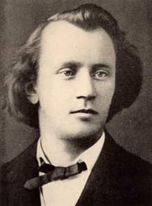 Johannes Brahms (1833-1897) deutscher Komponist, Halbton 1866 von Unknown photographer