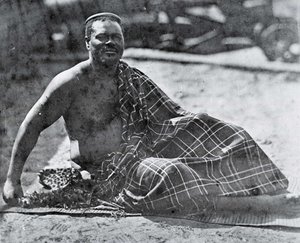 König Cetshwayo im Exil in Kapstadt von Unknown photographer