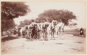 Nabha Native Kavallerie-Kontingent im Delhi Übungslager von Unknown photographer