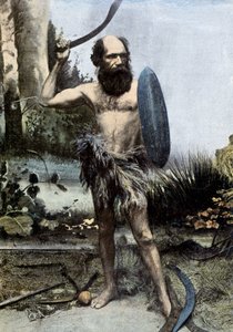 Einheimische australische Waffe eines Bumerangs - Autochrome