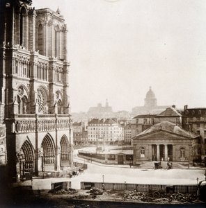 Notre Dame de Paris und der Platz, Ende des 19. Jahrhunderts