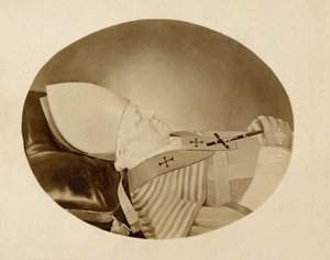 Papst Pius IX. (1792-1878) auf seinem Sterbebett im Jahr 1878 von Unknown photographer