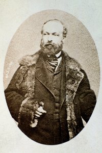 Porträt von Antonio Bazzini, italienischer Komponist und Violinist (s/w Foto)