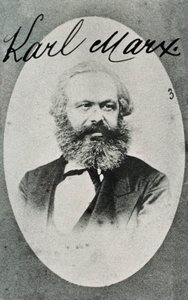 Porträt des deutschen Philosophen und Ökonomen Karl Marx (1818-1883). Fotografie. Montreuil. Museum der lebendigen Geschichte.