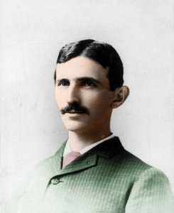 Porträt von Nikola (Nikolaj) Tesla (1857-1943). Elektroingenieur und kroatischer Physiker, eingebürgert Amerikaner von Unknown photographer